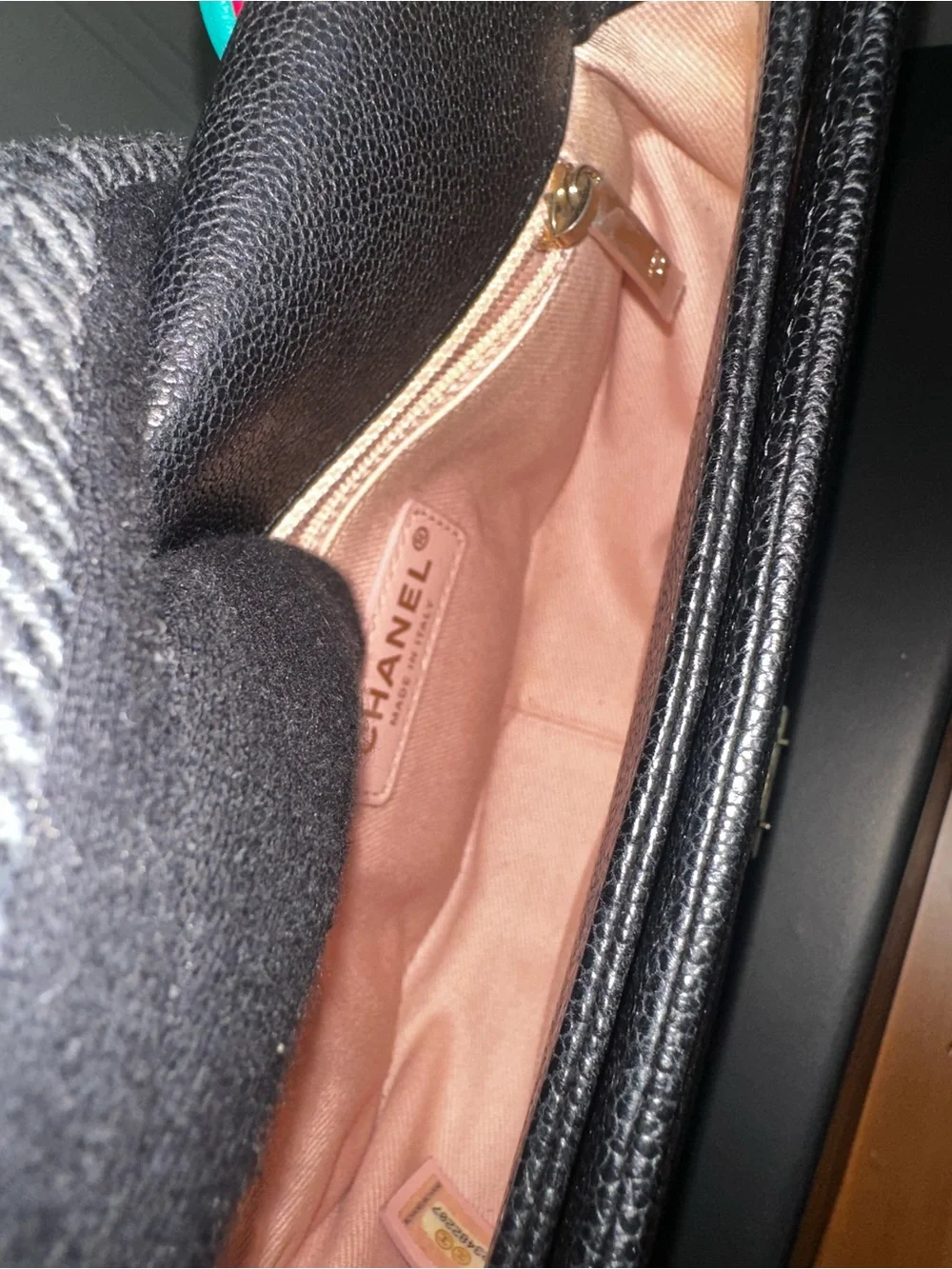 Chanel Black Quilted Caviar Leather “Paris-Cuba” Thread Around Flap Bag